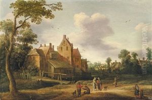 Landscape With Farmhouse by Joost Cornelisz. Droochsloot