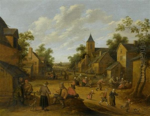 Belebte Dorfszene - view 1