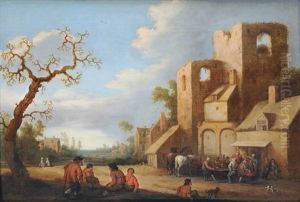 Merrymaking Outside An Inn by Joost Cornelisz. Droochsloot