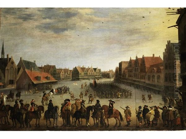 Die Entlassung Der Soldner Durch Prinz Moritz Von Nassau Auf Dem Neude-platz Der Stadt Utrecht - view 1