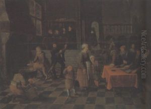 Eine Witwe Mit Ihren Kindern Vor Den Richtern