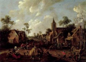 Feierabend Im Dorf by Joost Cornelisz. Droochsloot