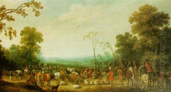 Joseph Placing His Silver Cup In Benjamin's Sack Of Corn - view 1