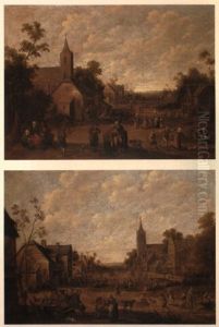 Village Scenes by Joost Cornelisz. Droochsloot