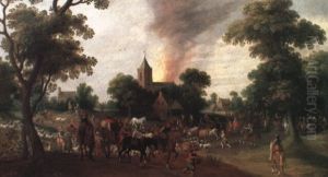 La Fuite Des Villageois Et Paysans