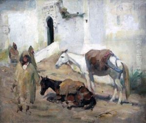 Arabs With Horses by George Denholm Armour