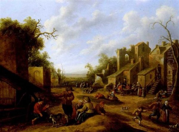 Paysans Dans La Rue D'un Village Hollandais - view 1
