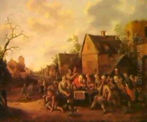 Bauernfest Im Dorf by Joost Cornelisz. Droochsloot