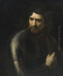 Portrait Of A Man In Armor by Willem Drost