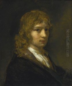 Self Portrait As A Young Man, Head And Shoulders by Willem Drost
