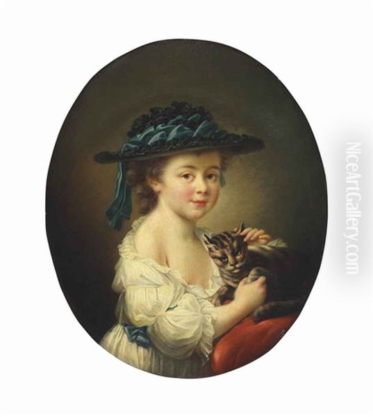 A Girl With A Cat - view 1