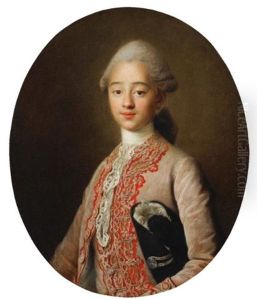 Portrait De Jeune Garcon De Trois Quarts by Francois Hubert Drouais