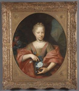 Portrait Of Woman With Spray Of Flowers