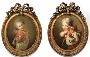 Jeune Garcon Au Polichinelle (+ La Jeune Espiegle; Pair)