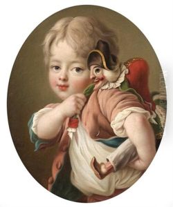 Jeune Garcon Au Polichinelle by Francois Hubert Drouais