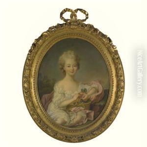 Portrait Of A Young Girl (marie Therese Louise De Savoy Carignan, Princesse De Lamballe?) by Francois Hubert Drouais
