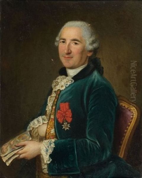 Portrait D'homme Au Gilet Bleu - view 1