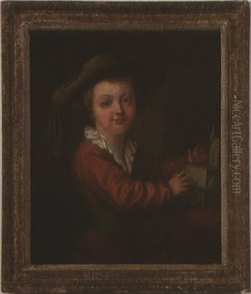 A Child Making A House Of Cards - view 1