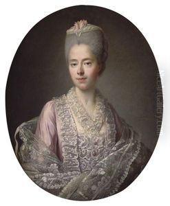 Portrait De Guillemette Moulin De La Raciniere, Madame D'angot by Francois Hubert Drouais