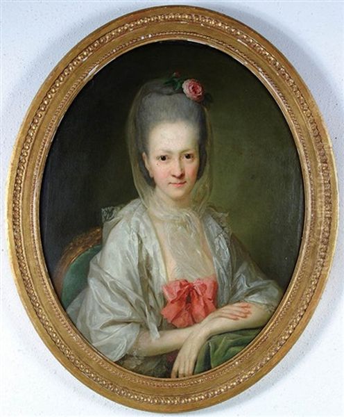 Portrait Of Lady With Rose In Her Hair - view 1