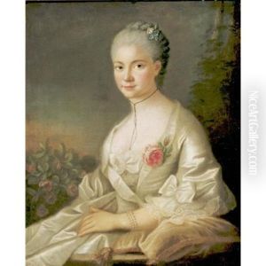 Portrait Of A Lady, Said To Be The Marquise De Serilly by Francois Hubert Drouais