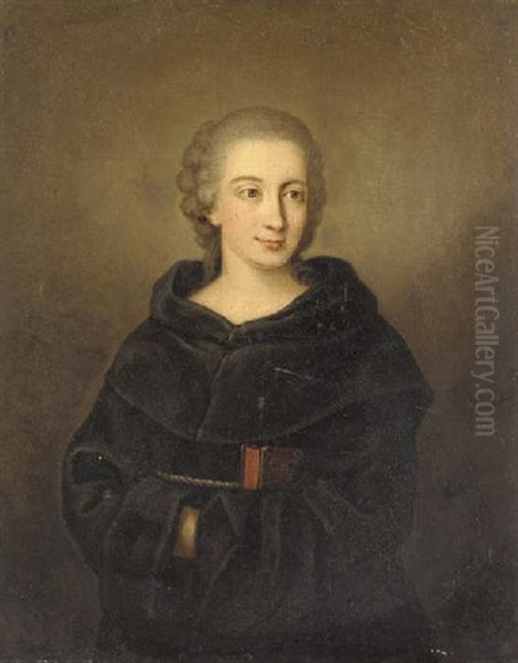 Portrait Of A Lady Wearing A Monk's Habit - view 1