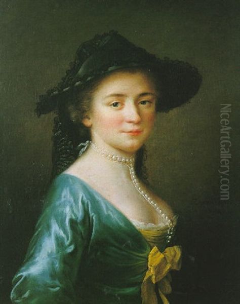Portrait De Jeune Femme Au Collier De Perles - view 1