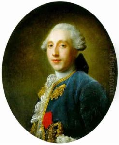 Portrait Of A Gentleman, In A Blue Velvet Coat With Gold Frogging And Lace Ruff