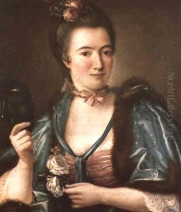 Lady With A Mask by Francois Hubert Drouais