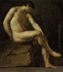 Study Of A Male Nude by Jean Germain Drouais