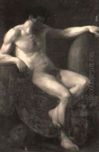An Academie: A Male Nude As Mars An Academie: A Male Nude As Mars