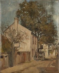 Street Scene With Horse Drawn Cart by William Staples Drown