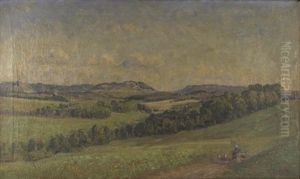 Blick Auf Die Schwabische Alb, Aufgenommen Von Der Burg Liebenau Bei Neckartailfingen by Hermann Druck