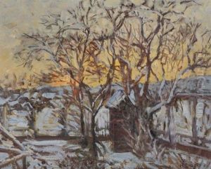 Abendstimmung Im Winter by Hermann Druck