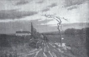 Abendliche Feldlandschaft by Hermann Druck