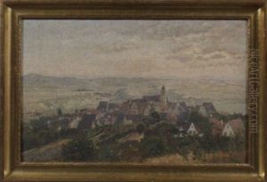 Ansicht Von Leonburg Mit Umgebender Landschaft by Hermann Druck