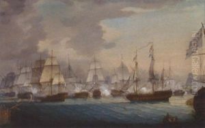 The Battle Of The Nile, 1st August, 1798 by Samuel Drummond