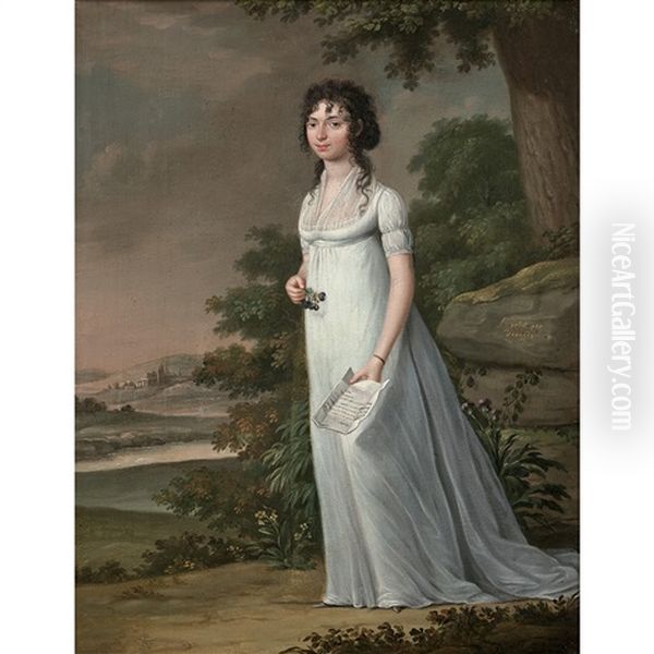 Portrait De Madame Gorcy Dans Un Jardin - view 1