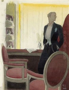In Der Loge by Ernst Deutsch Dryden