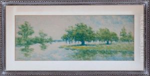 Live Oak Trees On The Louisiana Bayou by Alexander John Drysdale