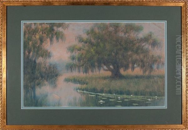 Live Oaks In The Louisiana Bayou - view 1