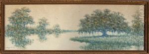 Louisiana Live Oak Tree On The Bayou by Alexander John Drysdale