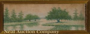 Oak Trees On The Louisiana Bayou by Alexander John Drysdale