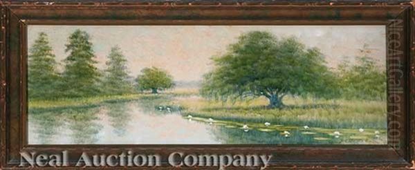Oak Tree With Water Lilies - view 1