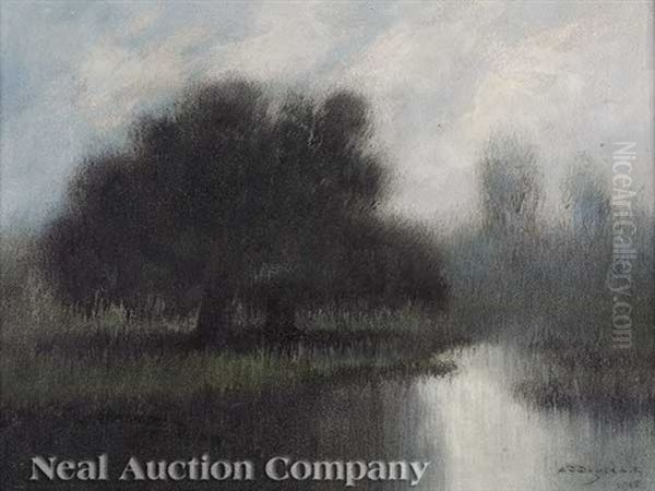 Louisiana Landscape With Live Oak Trees - view 1