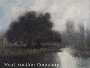 Louisiana Landscape With Live Oak Trees