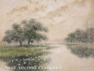 Live Oaks With Water Lillies by Alexander John Drysdale