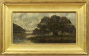 Oak Trees Along The Bayou by Alexander John Drysdale