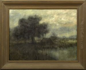 Oak Tree Along The Louisiana Bayou (+ Cabin On The Louisiana Bayou; Pair) by Alexander John Drysdale