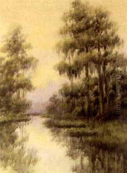 Live Oaks Along The Bayou - view 1